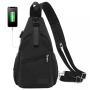LOVEVOOK Fashion Anti Theft Waterproof Messenger Crossbody Chest Bag Nylon Backpack Travel Hiking Sling Chest Bag for Women