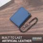 Wholesale Handcrafted RFID Leather Wallet For Men Sleek Trifold Front Pocket Wallet With Necklace