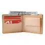 Brand customized high quality vegetable tanned leather bifold wallet purse for men with coin pouch
