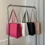 HR505 Women's New Fashion Bag Casual Simple Textured Embroidery Thread Tote Bag PU Leather Popular One Shoulder Underarm Bag