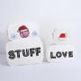 Keymay Custom Personalized Letters Cute Girl Cosmetic Bag Travel Toiletry Zipper Pouch Small Mini Makeup Bag