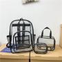 Wholesale Custom Outdoor Waterproof Clear PVC backpack Transparent See Through School Backpacks with Lunch Box