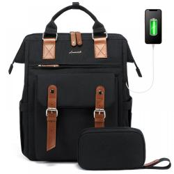 LOVEVOOK Multifunctional Smart Backpack Travel Lightweight Ladies College Bookbag Business Laptop Backpack With USB Port Women