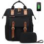 LOVEVOOK Multifunctional Smart Backpack Travel Lightweight Ladies College Bookbag Business Laptop Backpack With USB Port Women