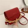 Popular Chain Small Bag for Women 2024 New Fashion Embroidered Wide Shoulder Strap Single Shoulder Bag Crossbody Bag Handbag