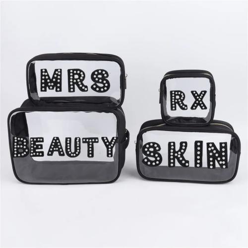 Hot Sale Quality 4 Sizes Available Selection Waterproof Makeup Bag Set Makeup Pouch Bag Bag Transparency