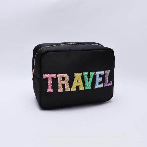 RTS New Arrivals  Best Gift Women Waterproof  Travel Custom Make Up Bag Toiletries Pouch Cosmetic Nylon Pouches