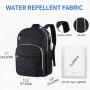 Custom Stylish Water-repellent Nylon Backpack for Travel Business Laptop Backpack for Women 15.6 Inch with USB Charging Port