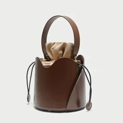 OEM ODM Chic Mini Vegan Leather Womens Bucket Bags Fashion Drawstring Crossbody Bgas Custom Logo Womens Handbags