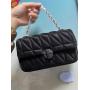 Niche High Sense Chain Women'S 2024 With Ringer Lattice Single Shoulder Crossbody Bag Commuting Armpit Small Square Bag