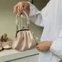 Sweet Girl Hand Dumpling Bag Japanese And Korean Ins Premium Texture Fold Clip Bag One Shoulder Chain Cross-Body Female Bag