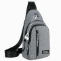 Gelory Travel Water Resistant Sling Bag Men Small Crossbody Chest Shoulder Bag With Earphone Hole