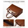 15.6 17 inch Large Laptop Tote Bag For Women Work Vintage Waterproof Leather Business Briefcase Office Computer Handbag Purse