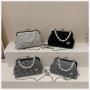 KBW352 New Clip Mouth Pearl Dinner Women Diamond Bag Fashion Texture Handheld Crossbody Swan Shoulder Ladies Bag
