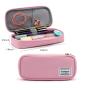 Gelory High Quality Latest Solid Color Multi- Slot Pouch Pencil Case Zipper Portable Office Pencil Bag