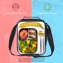 Mini Blank Polyester Insulated Neoprene Sublimation Lunch Bag With Shoulder Strap