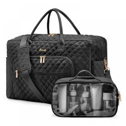 LOVEVOOK wholesale 2pc handbags set wet and dry separation Luggage Tote laptop Overnight Travel gym Women Weekender Duffel bags