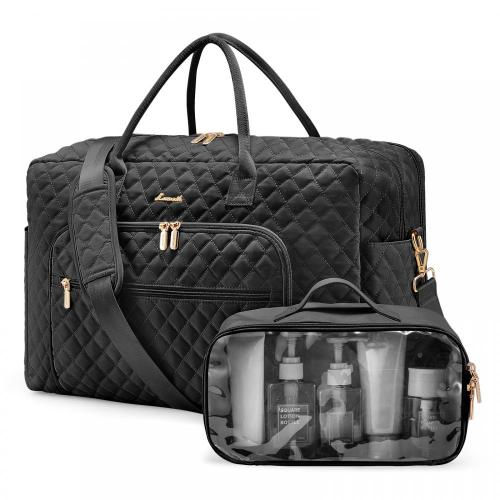 LOVEVOOK wholesale 2pc handbags set wet and dry separation Luggage Tote laptop Overnight Travel gym Women Weekender Duffel bags