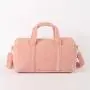 Keymat Hot Sale Rts Black Brown Pink Large Capacity Handbag Cute Bridesmaid Travel Bag Teddy Sherpa Duffel Bag Weekender Bag