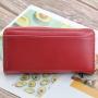 Hot sale long wallet women leather purse women long wallet leather wallet purse for women