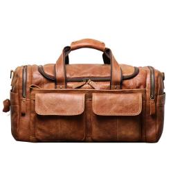 XL312 Genuine Leather Durable Duffle Bag Casual Large Capacity Travel Bag Lightweight Anti Water Handbag Customized Logo