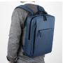 HR087 USB Charging Laptop Backpack Solid Color Polyester Business Shoulder Bag Waterproof Lightweight Comfort Simple Handbag