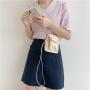 Korean creative design small square bag new women's Bag fashion mobile phone simple Casual Mini nylon bags