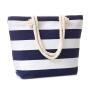 Casual Canvas Shoulder Shopper Bag Stripe Printing Beach Bags Ladies Girls Women Shopping Tote Handbag