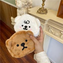 Custom Bear Purse Plush Cute Decorative Zipper Single Shoulder Niche Design Plus Logo