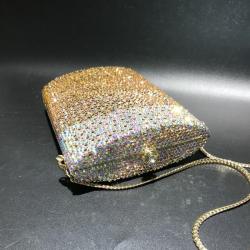 Handmade Hip flask-shaped Rhinestone bag Crystal full diamond flagon Purse Banquet clutch bags for women luxury wedding
