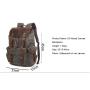Hot Sale large capacity Canvas Bags high quality unisex Waxed retro rucksack custom leather travel vintage men backpacks