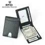 NEW Carbon Fiber Pattern Men's Leather Wallets RFID Blocking Card Bag Vintage Black Credit Card Holder Money Cash Clip