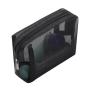 Gelory Portable Foldable Zipper Black Mesh Makeup Pouch Bag Travel Cosmetic Organizer Case Bag