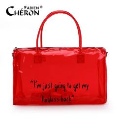 wholesale overnight transparent clear pvc weekend hologram weekender spendanight bags