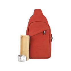 Fashionable design Smell proof shoulder strap polyester protecting pipe and grinder activated carbon fiber shoulder bag