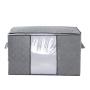 HR236 Thickened Non-woven Cotton Quilt Storage Bag With Double Zipper Clothing Bag Travel Storage Visible Cube Style Quilt Bag