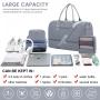LOVEVOOK Stylish 3in 1 Weekender Overnight Bag with Toiletry Gym Sports Bag travel duffle bag with Wet Pocket & Shoe Compartment