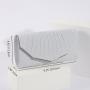 Hardware Trim Strip Textured Bright Flash Particle Clutch Purse Dinner Party Bridal Handbag Evening Bag