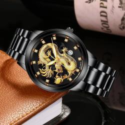 2022 Fashion Leather Man's Wrist Watch Band Quartz Wristwatch Reloj Luxury Gold Watch Creative Men Chain Quartz Wristwatches