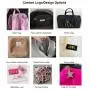 Personalized Logo Basic X-Large Pink Green Beige Ruffled Travel Makeup Pouches Gingham Pouch Bag Ruffle Cosmetic Toiletry Bag