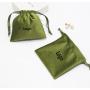 Custom Logo Printed Velvet Jewelry Packaging Pouch Small Luxury Drawstring Cosmetic Makeup Velvet Gift Bag
