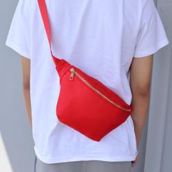 Keymay NO MOQ New Christmas Red Men Women Large Waist Bag Hip Bum Bag with Adjustable Strap Running Fanny Pack Crossbody