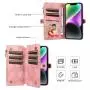 ZF210 Phone Leather Case Flip Zipper Wallet Magnetic Shockproof and Drop-proof Fits Many Models