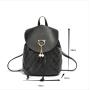 New Fashion Swan Pendant Rhombus Tassel PU Leather Mini Backpack For Women
