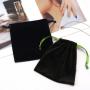 New Fabric Reusable Small Velvet Jewelry Watch Storage Bag Custom Logo Printed Drawstring Velvet Gift Jewelry Pouch