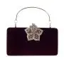 Wholesale five leaf flower decoration velvet evening bag wedding party bags women chains shoulder bag for young ladies