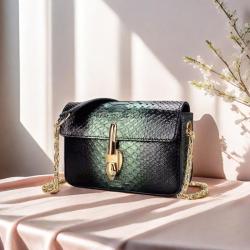 Mini Sac A Main Femme Luxe Bolsos Para Mujer Hot Sale Custom Luxury Snake Skin Leather Sling Crossbody Side Shoulder  Chain Bags