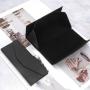 HR241 Leather Triangle Glasses Storage Packaging Box Folding Fashion Sunglasses Ink Glasses Box High grade Folding Handmade Box