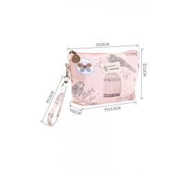 Portable Printed Waterproof Cloth Multifunctional Storage Bag Ladies Travel Zipper Hand Wash Bag Cosmetic Bag
