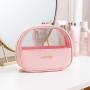 custom luxury makeup travel trolley make up storage bag girl waterproof clear zipper pvc transparent black cosmetic bags set